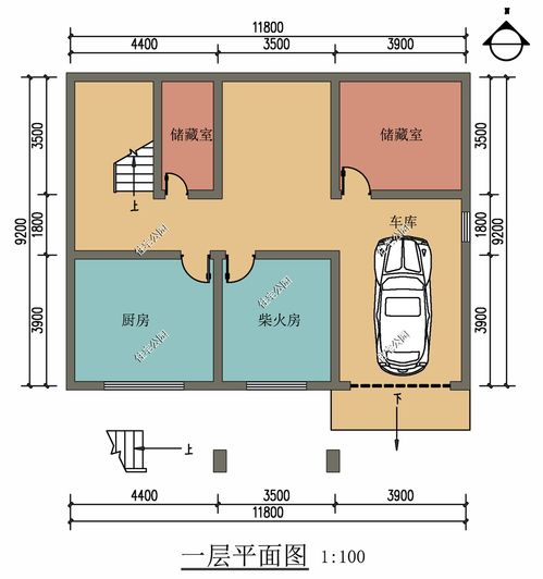 进深9米,宽12米的二层半楼房,内部怎么设计好