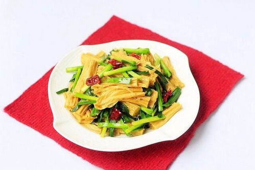 韭菜炒腐竹的做法 菜谱 