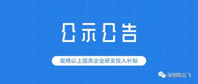 宝安区2019年第二批规模以上国高企业研发投入补贴拟立项项目公示