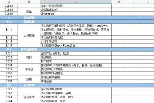 超详细活动策划表格模板汇总
