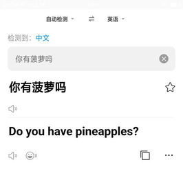 你有菠萝吗英文怎么说 