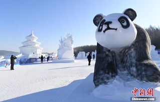 长春耗雪18万立方米打造 冰雪世界 