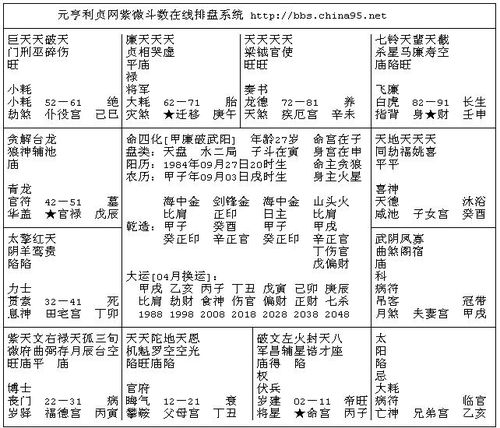 最近比较烦心,弄了个紫微斗数,望高手给解释下 谢谢了 