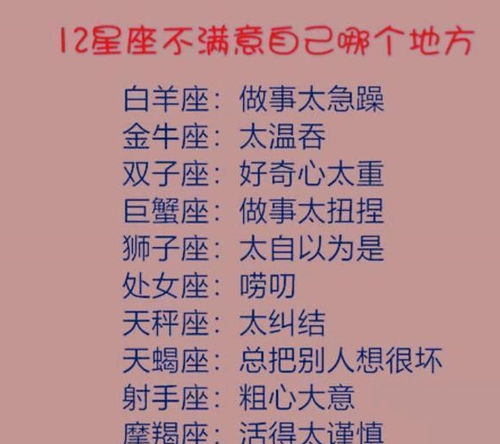 十二星座对自己不满意的地方,白羊座觉得自己做事情太急躁了