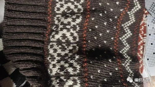 仿围巾图案,织给自己的提花毛衣 有编织图解