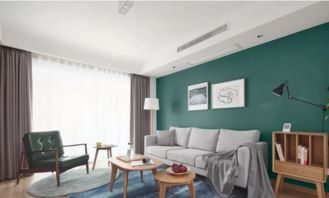 韦咖宅配 105㎡自然简约风两居,清新绿色,打造自在 舒适宜住空间