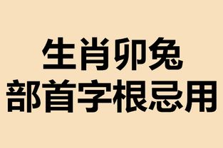 干货分享 生肖兔忌用部首字根 起名第二步 