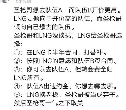 下一个JKL 圣枪哥取关LNG有隐情,RNG贴吧给出暗示,初心变了