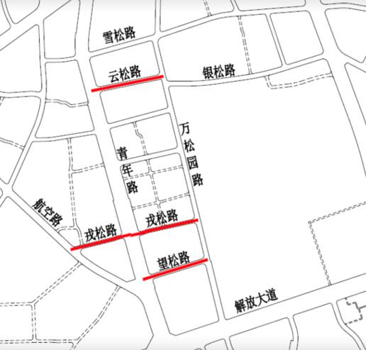 江汉区云松路等5条道路命名公示 