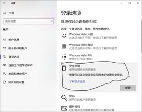 win10设置物理安全密钥