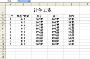 车间计件工资计算系统