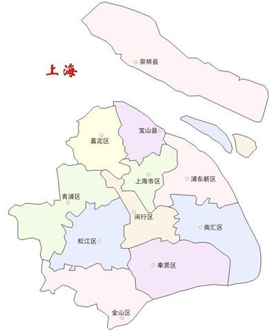 上海区域划分地图