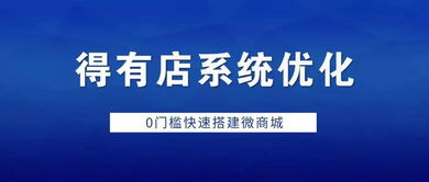 得有店优化升级 0成本0门槛 快速搭建适合自己业务的微商城