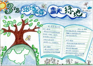 小学生植树节手抄报,3月12日植树节又到了，植树节手抄报模板分享！