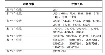 打新股，今天的高栏股份公布的中签号，末4位，末6位，末7位是什么意思啊，看不懂啊