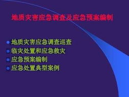 地质灾害应急调查及应急预案编制免费下载 防灾减灾与防护工程 