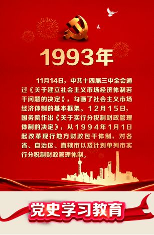 中国共产党百年大事记学习 1993年