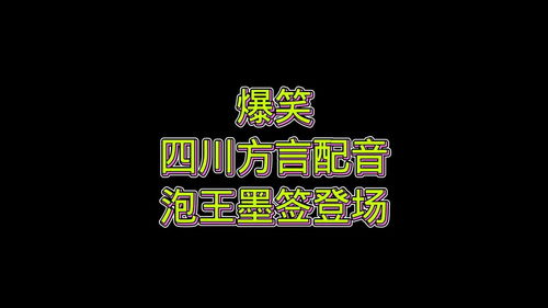 爆笑四川方言配音 墨签登场 