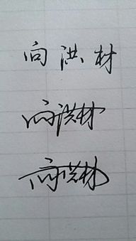 向洪材这个名字怎么设计签名 