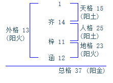 齐梓涵姓名测试打分 