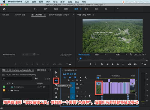 Pr 入门教程如何确保剪辑保持同步