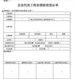 企业代表工程业绩核实情况表怎么写