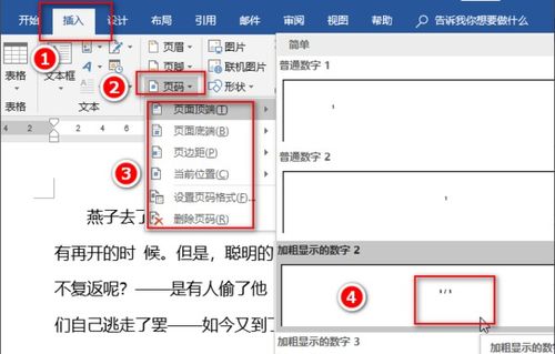 word如何修改默认页码字号 