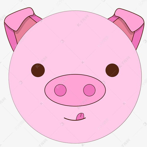 卡通粉色的小猪头像免抠图素材图片免费下载 千库网 