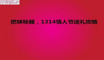 1314情人节送礼攻略PPT模板下载