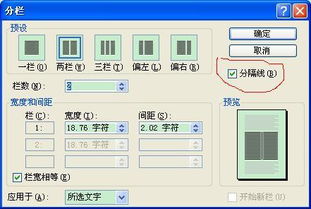 Word2003怎么把分栏后那个突出来的分割线去掉 