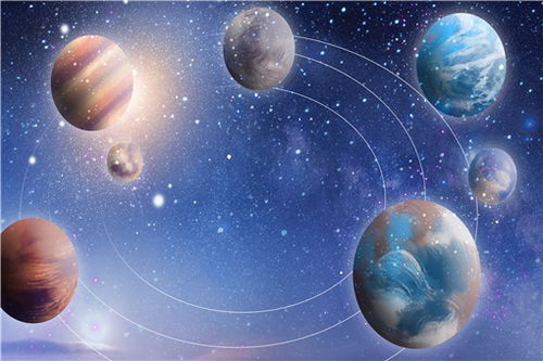 土星和火星7颗太阳系行星组成,并无特殊意义,不过在古代,七星连珠预示