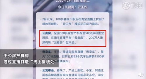 疫情下的新变化 数千房产中介开启 云卖房 ,吸引200万人围观