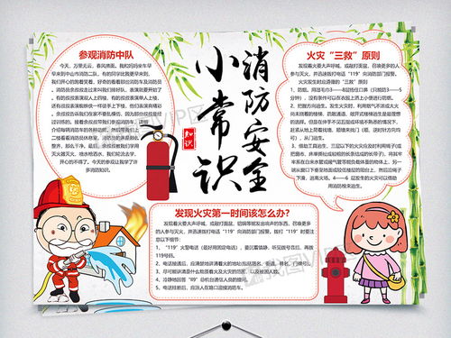 中国风消防安全小常识手抄报图片素材 PSD分层格式 下载 消防安全手抄报大全 