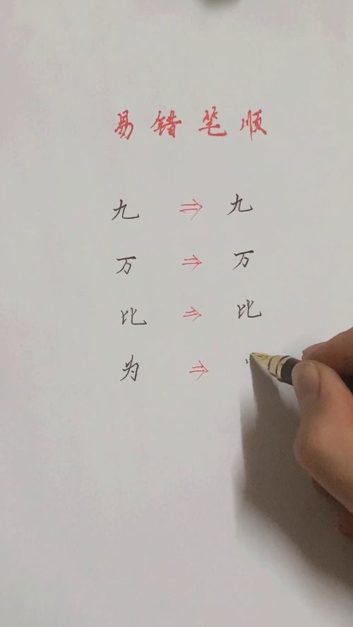 容易写错笔顺的字,你写对了吗 