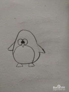 创意简笔画小企鹅的画法 