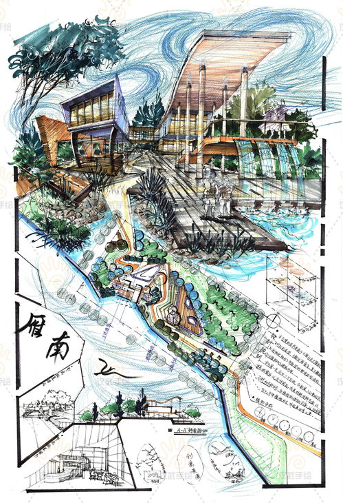 环境设计景观室内建筑艺术空间考研手绘优秀模板分享 