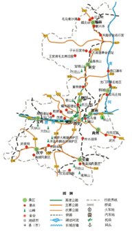 陕西旅游地图 陕西主要景点地图 陕西省旅游景点分布图