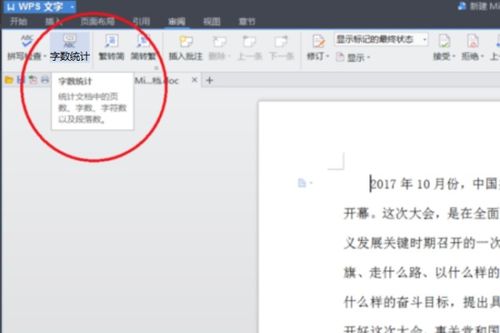 如何看WPS文字里文章的字数 