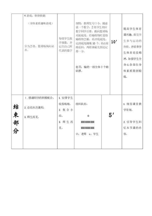 队列队形教案