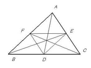 三角形ABC,点D E F分别为三角形ABC的中点,求与三角形DEF全等的三角形有哪些 谢谢 急求 