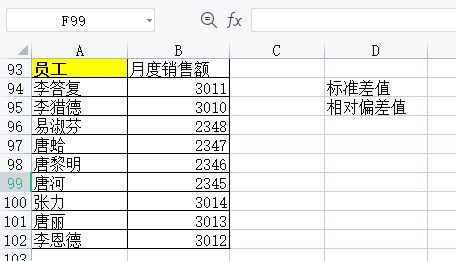 EXCEL 中算样本的相对标准差用哪个函数