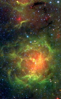 斯皮策太空望远镜发现星云 距射手星座5400光年