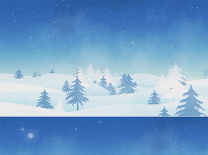 唯美动画冬季雪景下雪松树LED视频背景模板素材 高清MP4格式下载 视频26.74MB 沙画 手绘 卡通动画 背景视频大全 