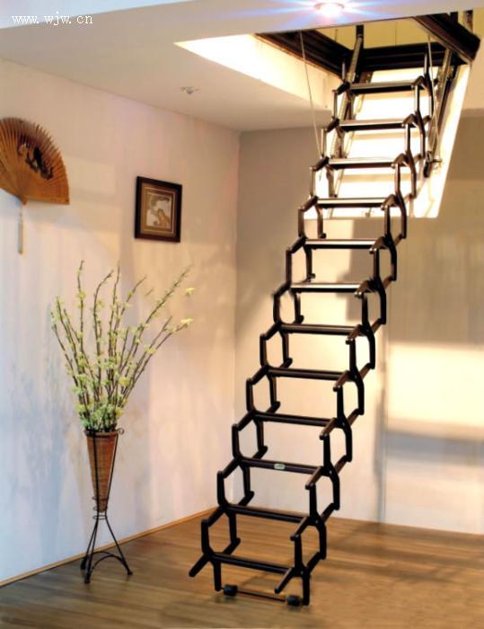 阁楼伸缩楼梯厂家 武汉电动阁楼楼梯多少钱 隐形伸缩楼梯 