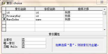 在ACCESS中如何建立表的索引 