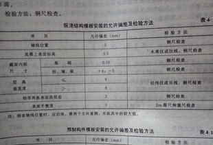 模板工程施工质量检查验收