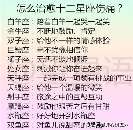 怎么治愈十二星座伤痛 12星座不愿面对的痛