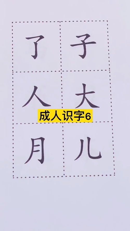 识字 汉字 每天学习一点点 教育 扫盲 成人识字 学习 