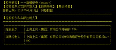 海通证券的实际控制人是谁