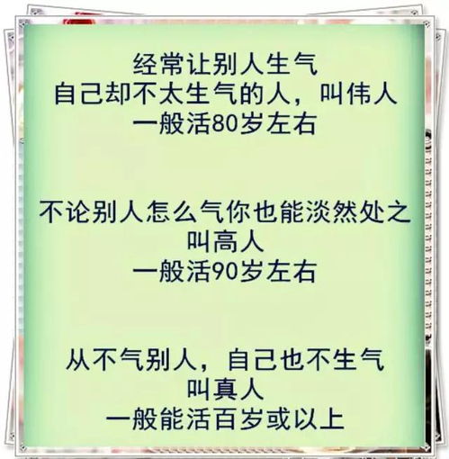 测试一下,看看你能活到多少岁 测完我再也不会生气了